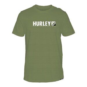 Hurley EVD H20-Dri Lined Slub Short Sleeve Tee in‎ Army Green - Size Small